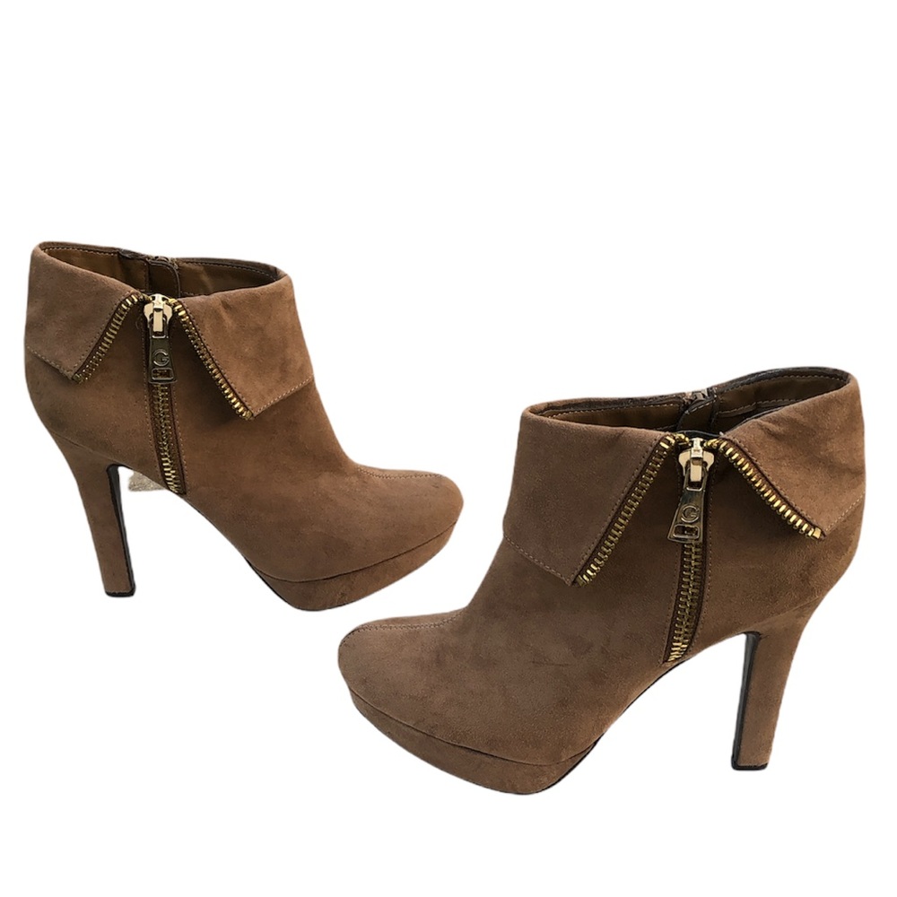 G by Guess Suede Tan Booties NWOB